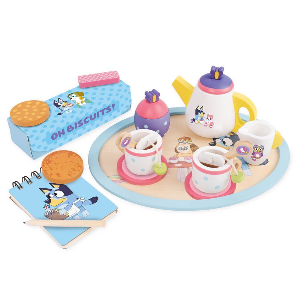 BLUEY WOODEN TEA PARTY SET 