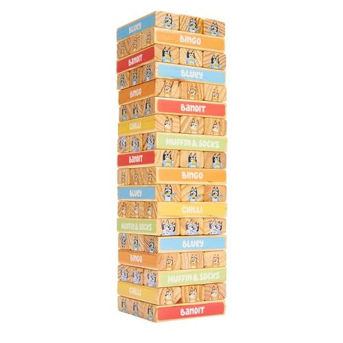 BLUEY WOODEN TUMBLING TOWER