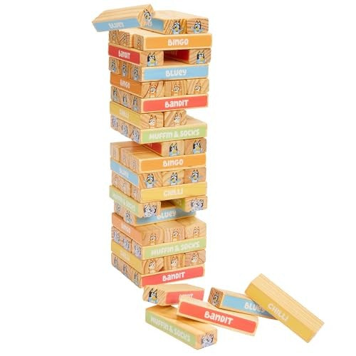 BLUEY WOODEN TUMBLING TOWER