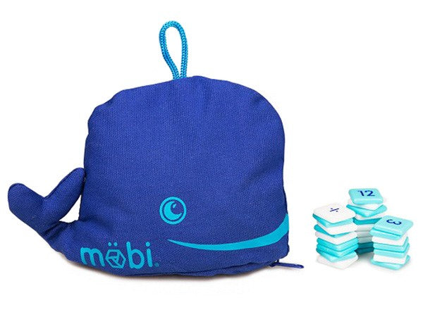 Mobi Fun Numerical Educational Math Tile Game in a Whale Pouch