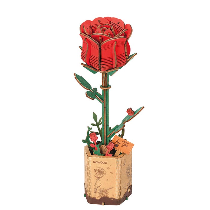 Wooden Bloom Craft Rede Rose