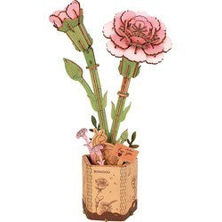 Rowood Pink Carnation Wooden Model Kit