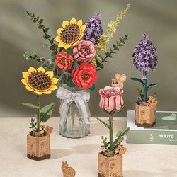 Rowood Pink Carnation Wooden Model Kit