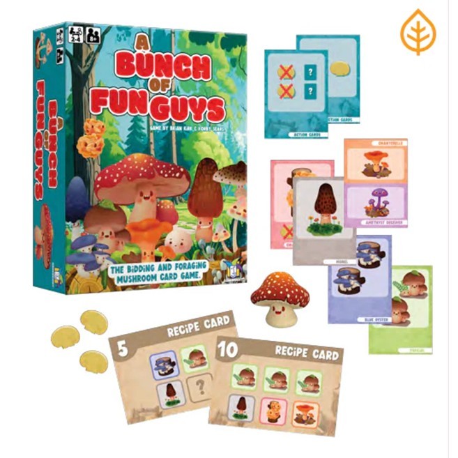 Gamewright - a Bunch of Fun Guys - the Bidding and Foraging Mushroom Card Game  2-4 Players Age 8+