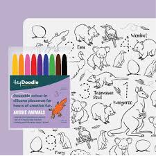 AUSSIE ANIMALS REUSABLE SILICONE MAT: Sep 24