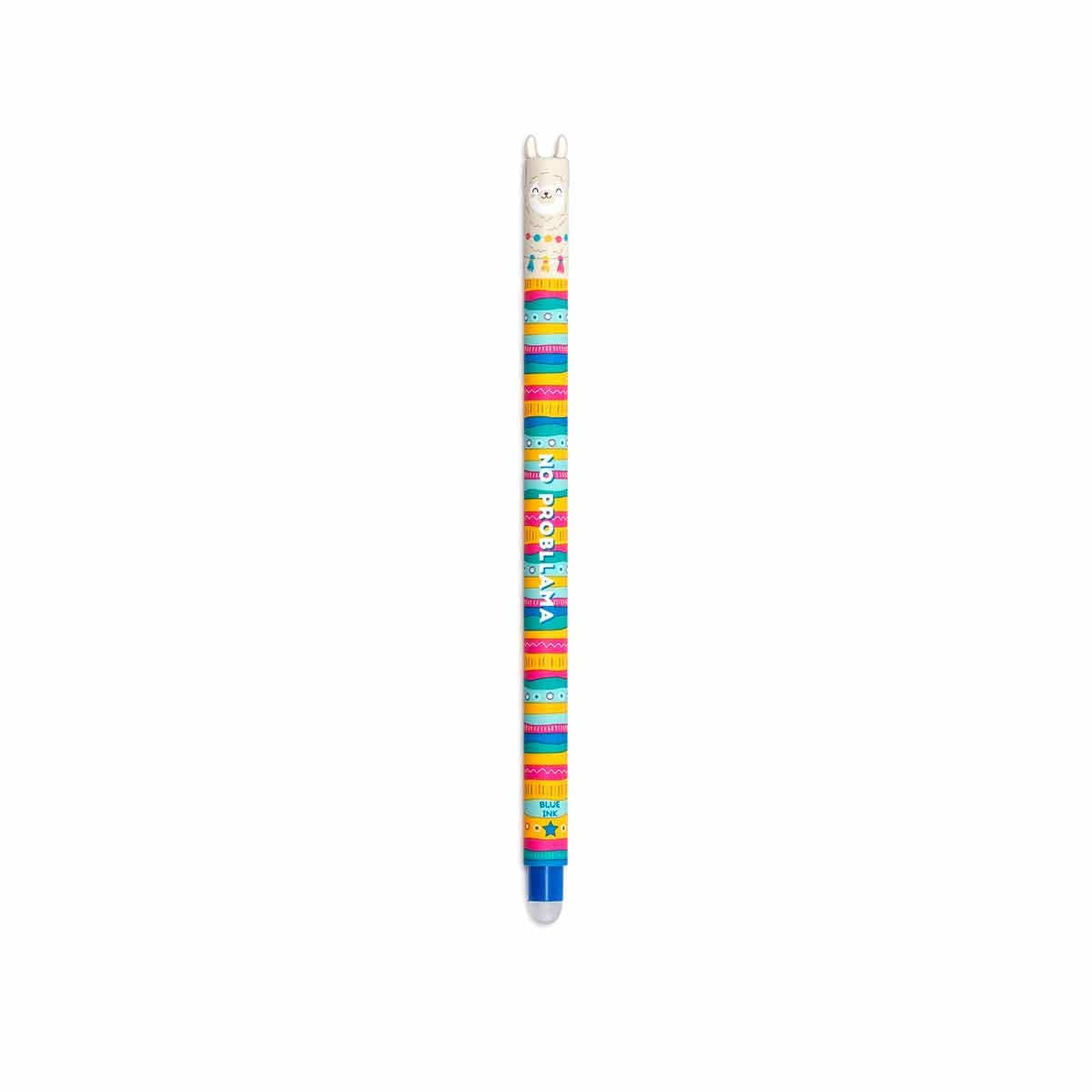 Legami Erasable Gel Pen Thermosensitive Ink 0.7 Mm Tip Diameter 15 Cm Length Blue Ink Multicoloured (Llama)
