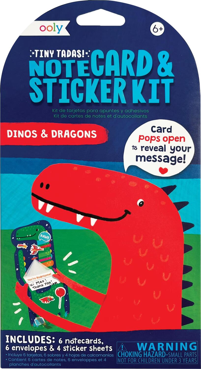 Ooly Notecard and Sticker Kit - Dinos and Dragons