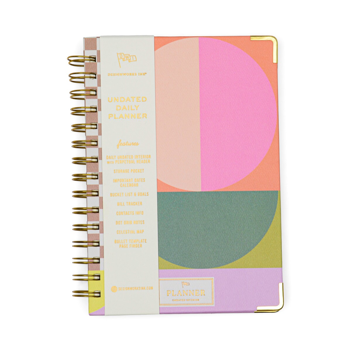 UNDATED DAILY PLANNER WITH PERPETUAL HEADER 