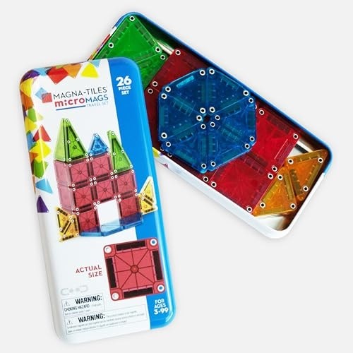Magna-Tiles MicroMAGS 26-piece travel set