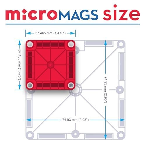 Magna-Tiles MicroMAGS 26-piece travel set