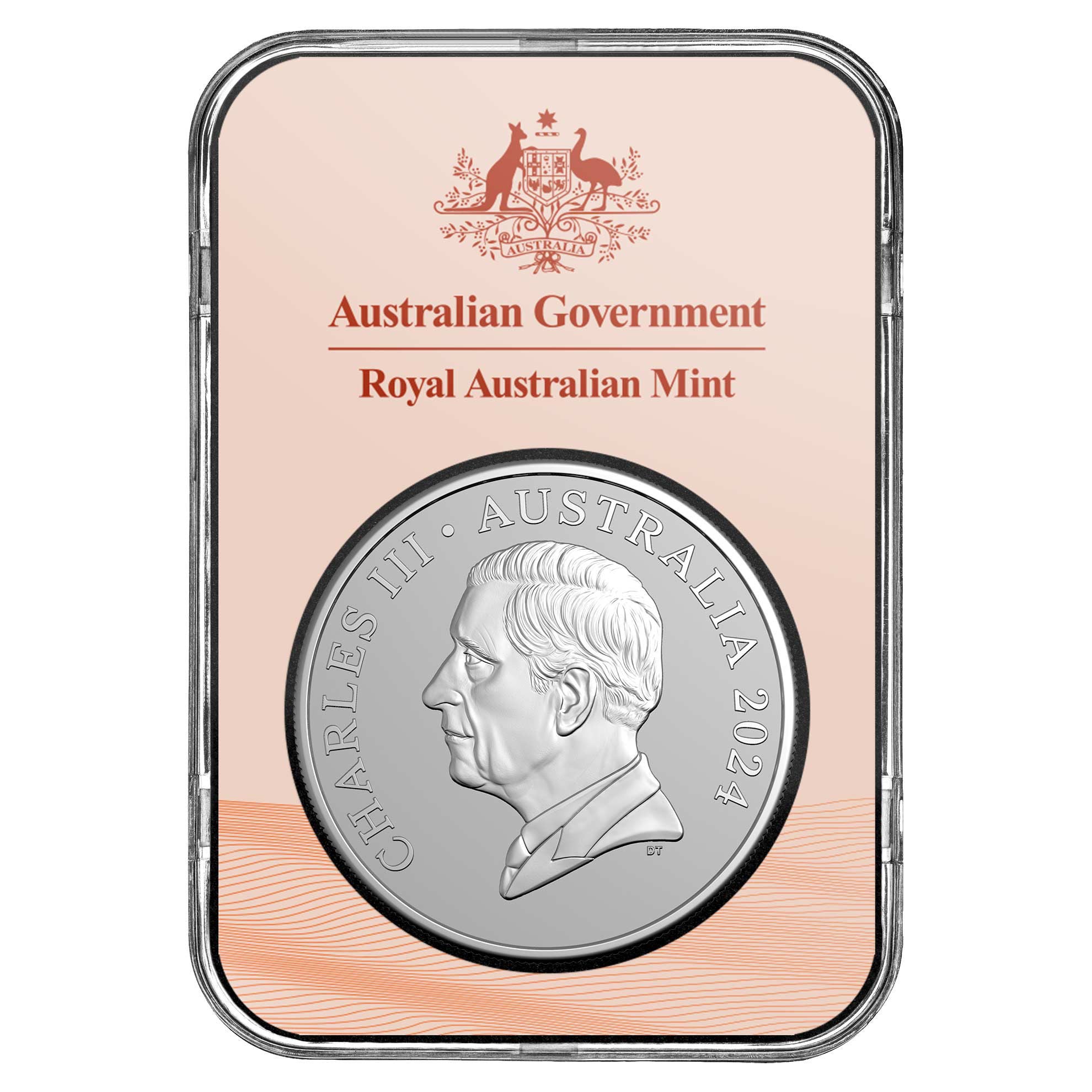 COIN 2024 $1 1OZ FROSTED FINE SILVER COIN  -  KANGAROO SERIES