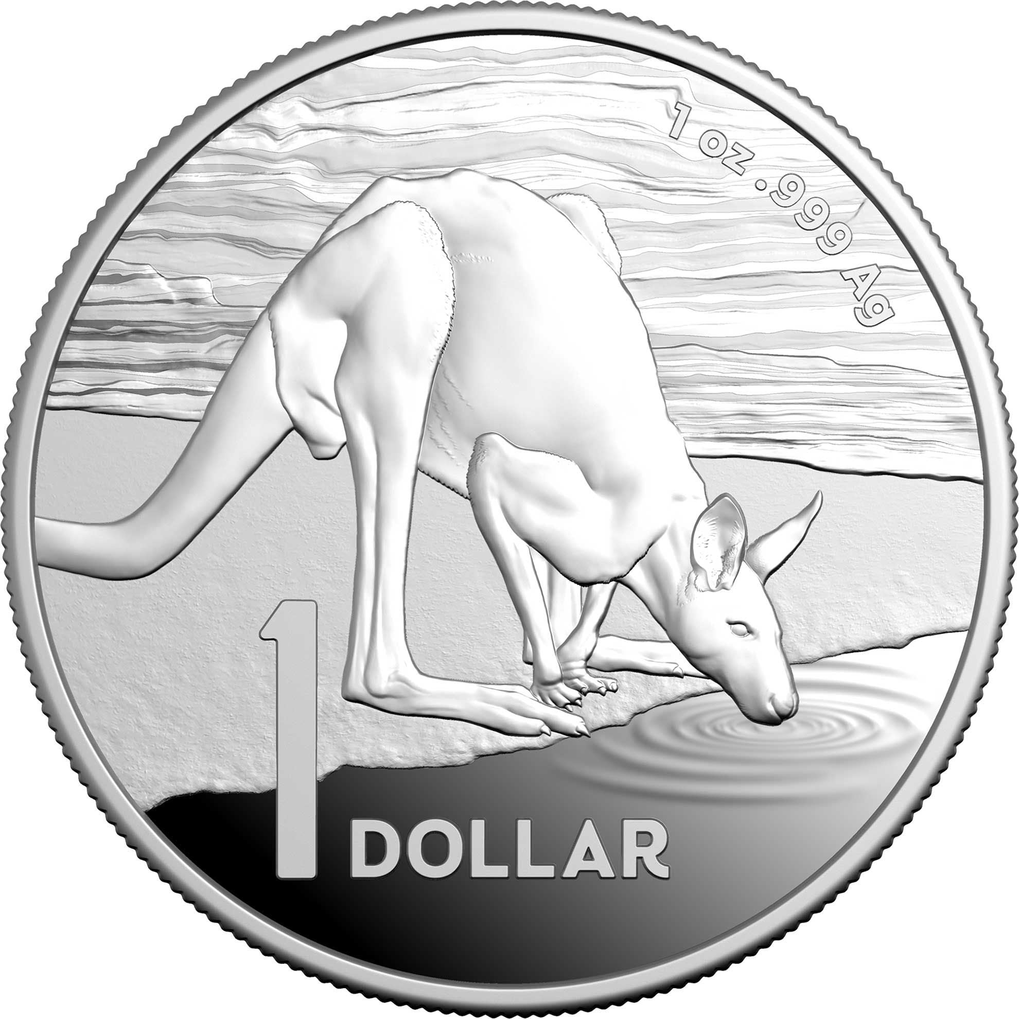 COIN 2024 $1  1OZ FINE SILVER PROOF  COIN - kANGAROO SERIES