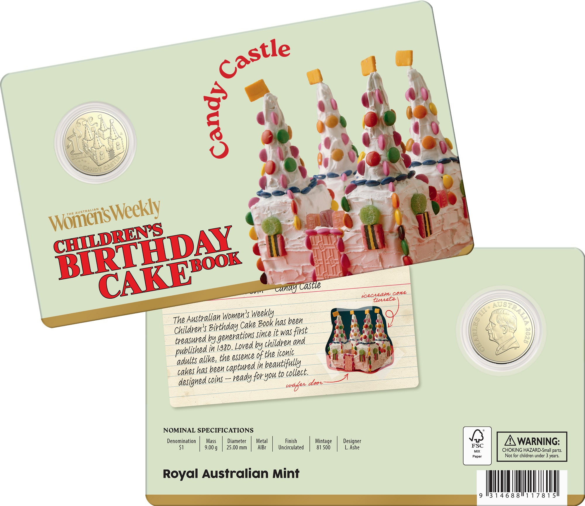 AWW  2025 $1 AIBr Uncirculated Coin - Candy Castle