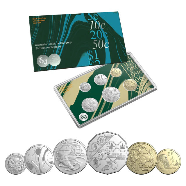 2026 Uncirculated Six-Coin Year Set - Decimal Currency 60th Anniversary
