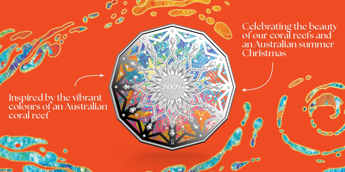 2026 50 Coloured Uncirculated Coin - Christmas Decoration