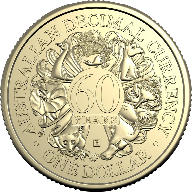 2026 4 Coin Set 60th Anniversary of Decimal Currency $1 Uncirculated 'C' Mintmark  and Privymark