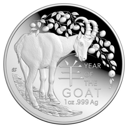2027 $5 1oz Fine Silver Proof Domed Coin - Year of the Goat