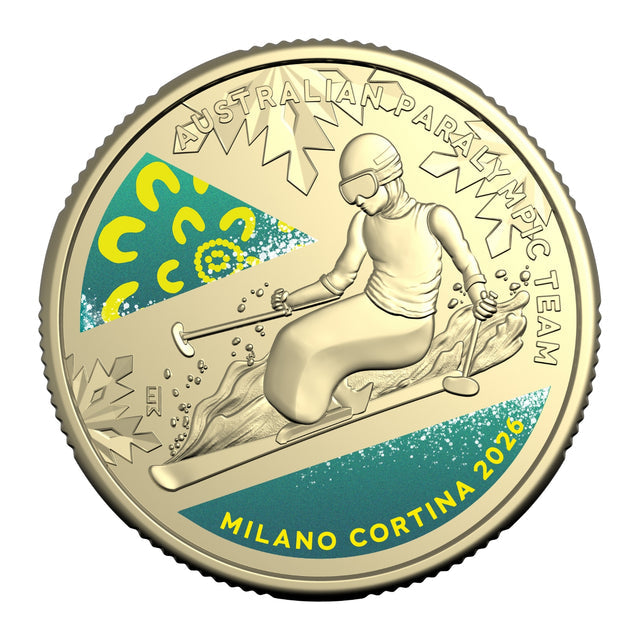 2026 $1 AlBr Coloured Uncirculated Coin - Winter Paralympics
