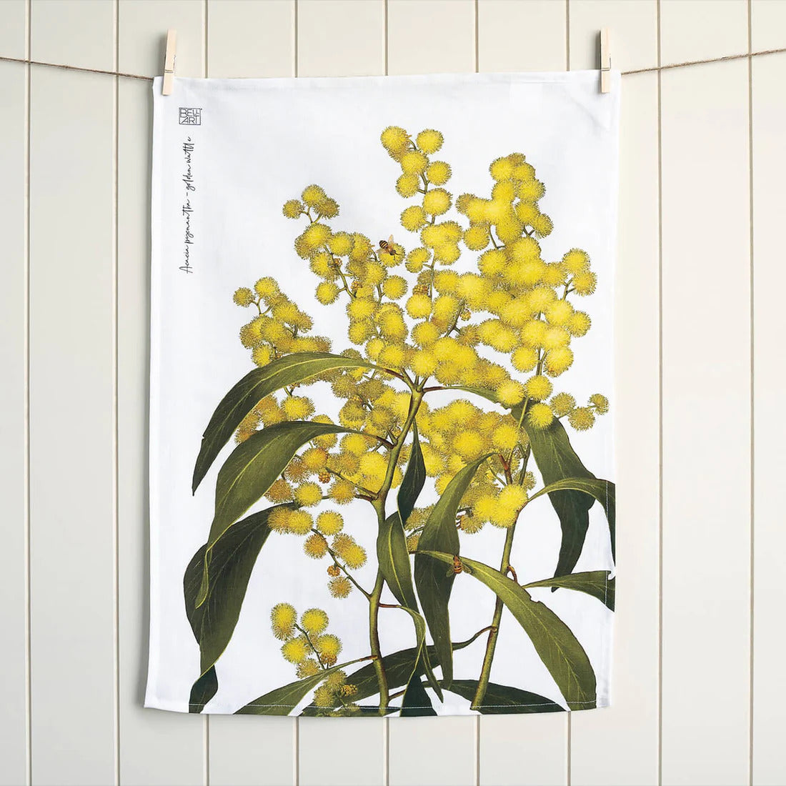 BELL ART TEA TOWEL GOLDEN WATTLE 