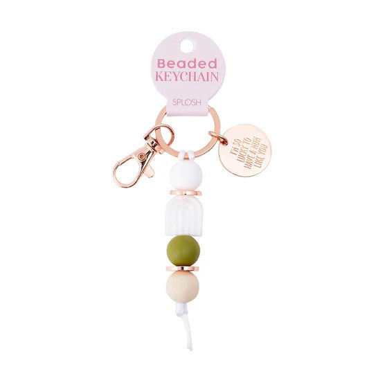 Beaded Keychain - I'M SO LUCKY 