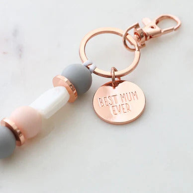 Beaded Keychain -  Best Mum SILICONE KEYRING 