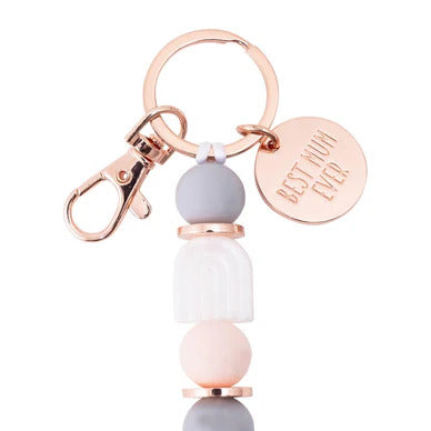 Beaded Keychain -  Best Mum SILICONE KEYRING 