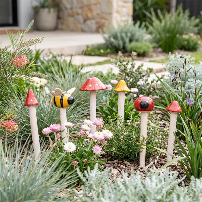 Whimisical Garden ceramic Stake