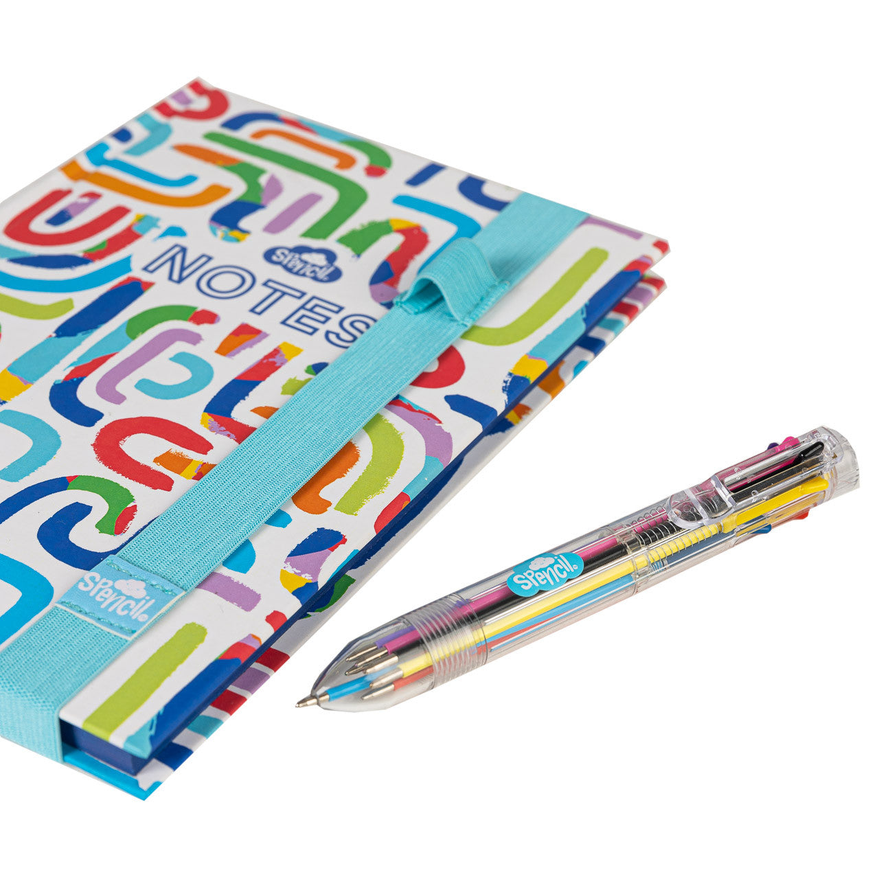 A5 NOTEBOOK WITH MULTICOLOUR PEN-SQUIGGLE