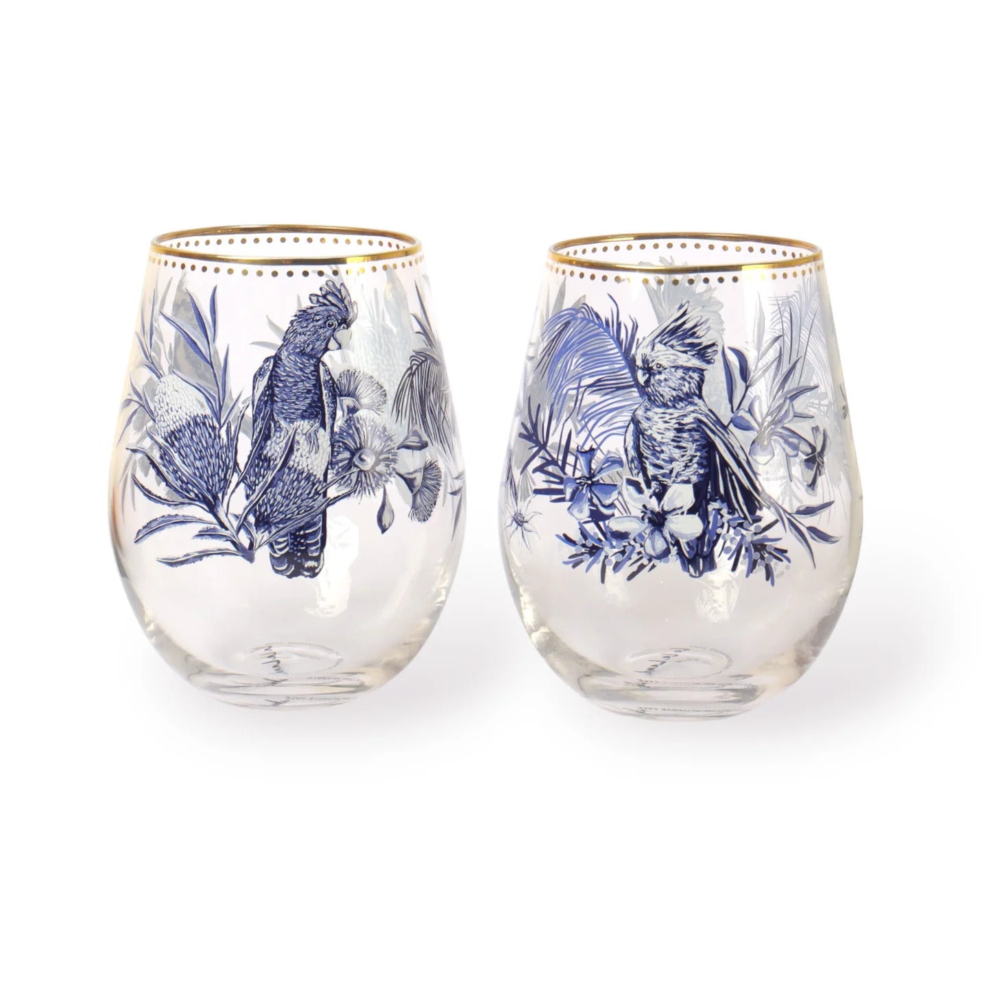 GLASS TUMBLER SET OF 2  DYNASTY OF NATURE LA LA LAND 