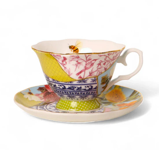 TEA CUP AND SAUCER PIECES OF POETRY 