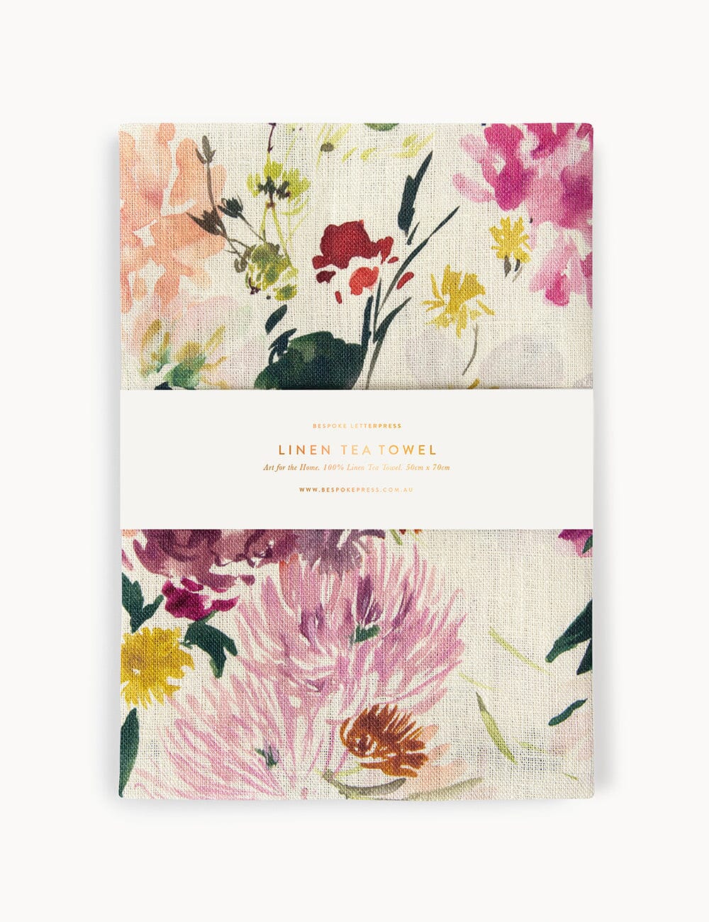 Tea Towel 100% Linen -  Wildflowers