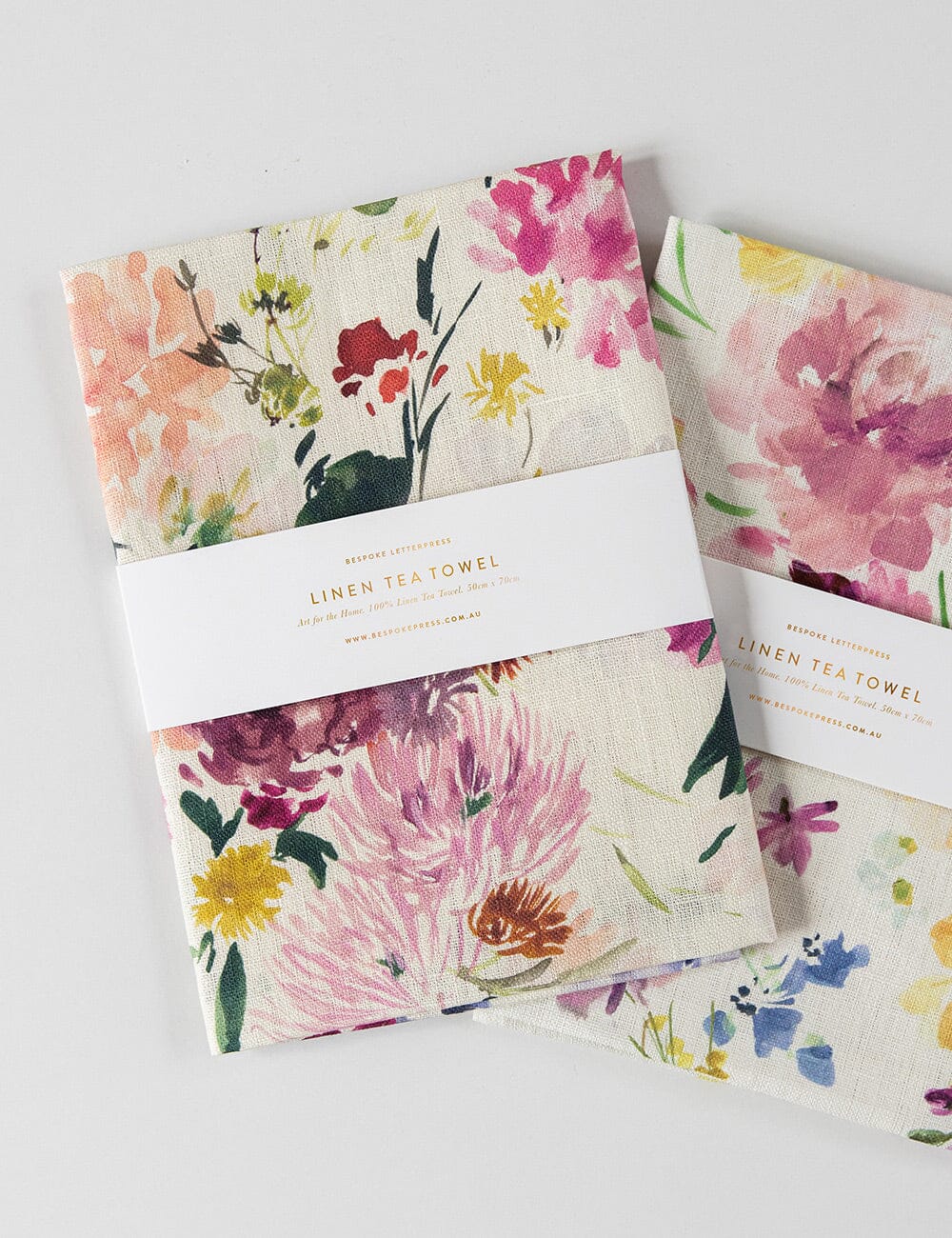 Tea Towel 100% Linen -  Wildflowers