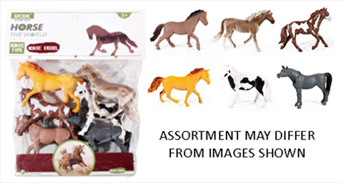 Horses 13cm 6pc in a Bag