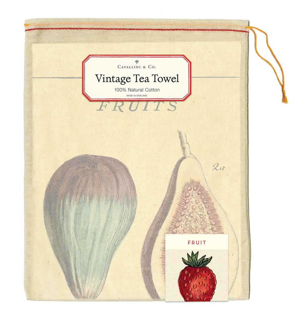 Vintage Tea Towel Fruit Cavalini