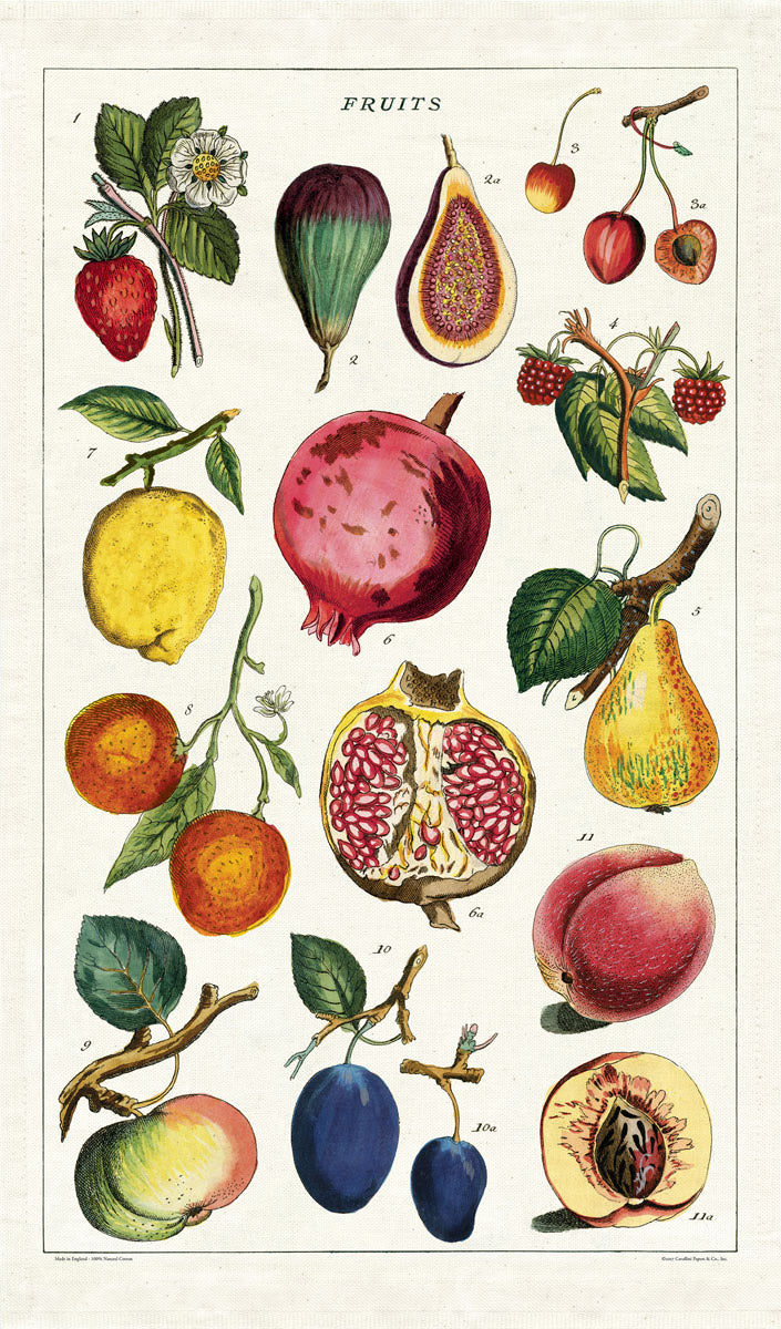 Vintage Tea Towel Fruit Cavalini