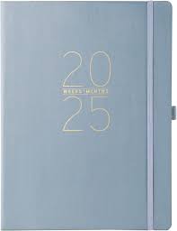 Blue Vegan Leather A4 Diary 2025